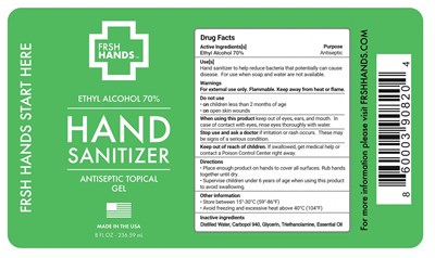 236 mL Label (8oz 236.59 mL Gel Label Sarasota Fda)